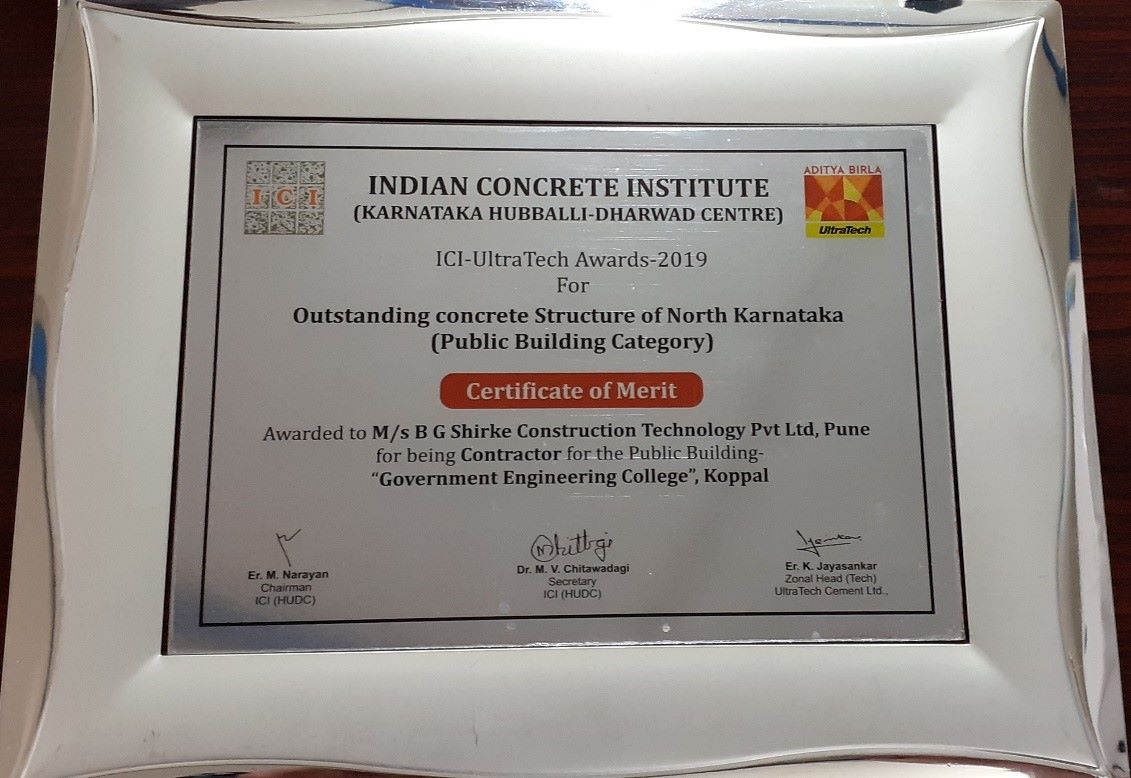 ICI – 2019 Award for Govt. Engineering College, Koppal – Shirke Group